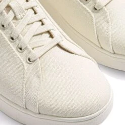 Fitflop Womens Rally Canvas Trainers - Cream Mix -Fashion Shoe Store FF Rally Cream 3