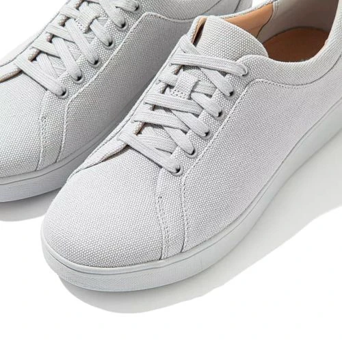 Fitflop Womens Rally Canvas Trainers - Soft Grey 4 Fitflop Womens Rally Canvas Trainers - Soft Grey - Image 2