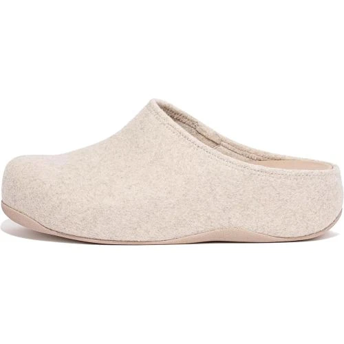 FitFlop Womens Shuv Felt Slip On Clogs - Ivory 3 FitFlop Womens Shuv Felt Slip On Clogs - Ivory