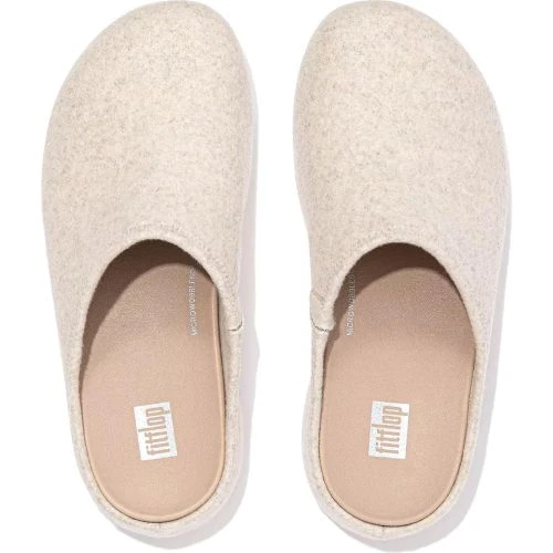 FitFlop Womens Shuv Felt Slip On Clogs - Ivory 4 FitFlop Womens Shuv Felt Slip On Clogs - Ivory - Image 2