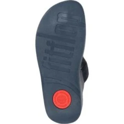 FitFlop Womens Walkstar Wide Fit Toe Post Sandals - Midnight Navy -Fashion Shoe Store FitFlop Walkstar MidnightNavy 5 6