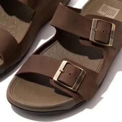 FitFlop Mens Gogh Moc Buckle Adjustable Slide Sandal - Chocolate Brown -Fashion Shoe Store Fitflop GoghMoc ChocBrown 3 20