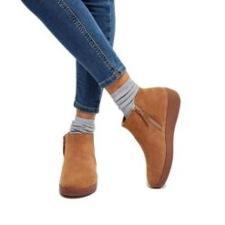 FitFlop Womens Sumi Ankle Boots - Light Tan -Fashion Shoe Store Fitflop Sumi LightTan 2 7