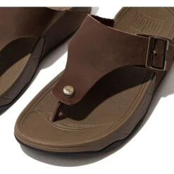 FitFlop Mens Trakk Ll Buckle Toe Post Sandal - Chocolate Brown -Fashion Shoe Store Fitflop TrakkII ChocBrown 4 6