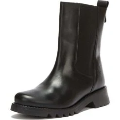 Fly London Womens Rein Leather Ankle Boots - Black -Fashion Shoe Store Fly Rein Black 3 5