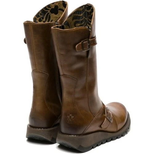 Fly London Womens Mes 2 Wedge Zip Up Boots - Camel 6 Fly London Womens Mes 2 Wedge Zip Up Boots - Camel - Image 4