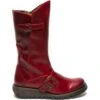 Fly London Womens Mes 2 Wedge Zip Up Boots - Red -Fashion Shoe Store FlyLondon Mes2 RedRT 1 6