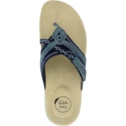 Free Spirit Womens Juliet Toe Post Sandal - Navy -Fashion Shoe Store FreeSpirit Juliet Navy 4 6