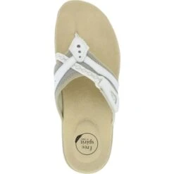 Free Spirit Womens Juliet Toe Post Sandal - White -Fashion Shoe Store FreeSpirit Juliet WhiteLeather 4 6