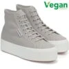Superga Womens 2708 Vegan Hi Top Trainers - Grey Colomba White -Fashion Shoe Store GDE2360 1 1