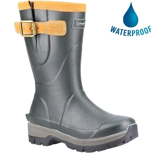 Cotswold Womens Stratus Short Wellington Boots - Green 3 Cotswold Womens Stratus Short Wellington Boots - Green