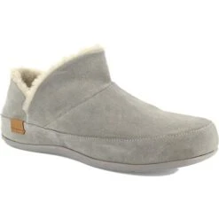 Strive Womens Geneva Slipper Boots - Charcoal Grey -Fashion Shoe Store GENEVA Charcoal Grey Angled 12