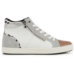 Geox Womens Blomiee B Trainers - White Light Grey -Fashion Shoe Store Geox DBloomieB WtLightGy 4 5