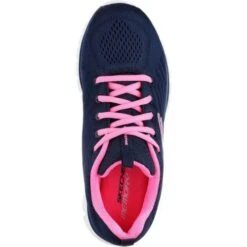 Skechers Womens Graceful Get Connected Wide Fit Trainers - Navy Hot Pink -Fashion Shoe Store GetConnected NavyHotPink 2734954