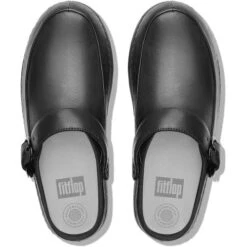 Fitflop Womens Gogh Pro Superlight Leather Clogs Shoes - Black -Fashion Shoe Store GoghProSuperlight Black 1559797 1