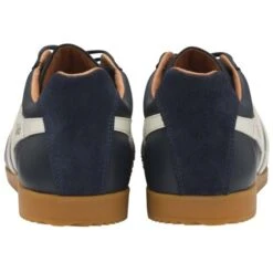 Gola Made In England Mens Harrier Elite Trainers - Navy Off White -Fashion Shoe Store Gola HarrierElite NavyOffWhite 4 6
