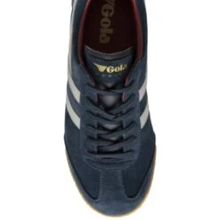 Gola Mens Harrier Trainers - Navy Off White Deep Red -Fashion Shoe Store Gola HarrierSuedeNvyWtRd 5 6
