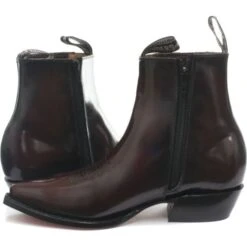 Grinders Mens Austin Western Cowboy Boots - Burgundy