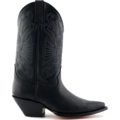 Grinders Unisex Buffalo Pointed Western Cowboy Boots - Black -Fashion Shoe Store Grinders Buffalo Black 6 10