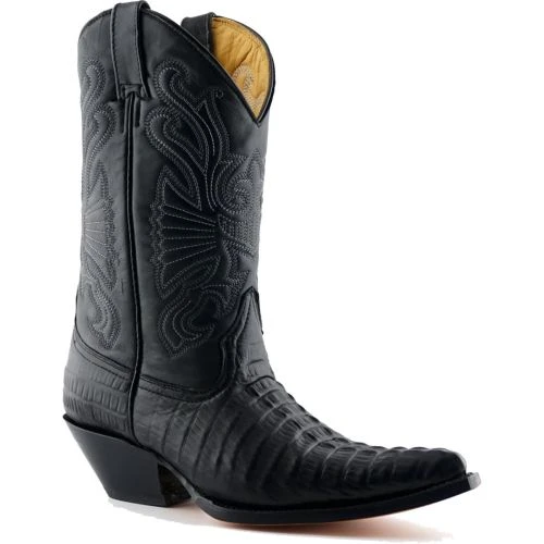 Grinders Mens Carolina Pointed Western Cowboy Boots - Black 3 Grinders Mens Carolina Pointed Western Cowboy Boots - Black