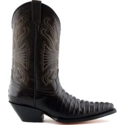 Grinders Mens Carolina Pointed Western Cowboy Boots - Brown -Fashion Shoe Store Grinders Carolina Brown 6 7
