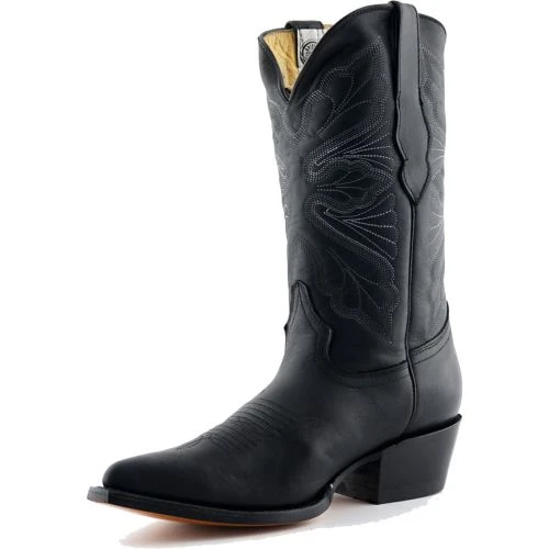 Grinders Womens Dallas Western Cowboy Boots - Black 4 Grinders Womens Dallas Western Cowboy Boots - Black - Image 2