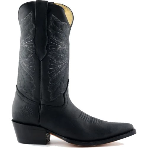 Grinders Womens Dallas Western Cowboy Boots - Black 8 Grinders Womens Dallas Western Cowboy Boots - Black - Image 6