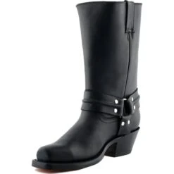 Grinders Unisex Harness Hi Biker Boots - Black 14 Grinders Unisex Harness Hi Biker Boots - Black -Fashion Shoe Store Grinders HarnessHi Black2 10
