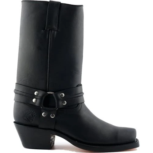 Grinders Unisex Harness Hi Biker Boots - Black 7 Grinders Unisex Harness Hi Biker Boots - Black - Image 5