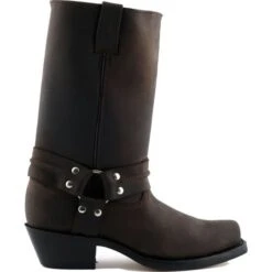 Grinders Unisex Harness Hi Biker Boots - Brown -Fashion Shoe Store Grinders HarnessHi Brown 6 10