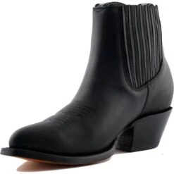 Grinders Mens Maverick Western Cowboy Pointed Toe Ankle Boots - Black -Fashion Shoe Store Grinders Maverick Black 3 28