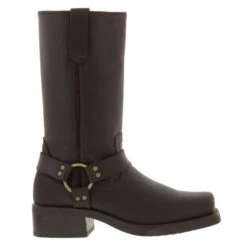 Gringos Woodland Mens Harley High Biker Cowboy Harness Boots - Brown -Fashion Shoe Store HarleyM156B DkBrown jpg35600486