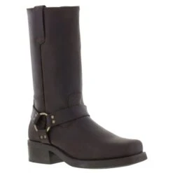 Gringos Woodland Mens Harley High Biker Cowboy Harness Boots - Brown -Fashion Shoe Store HarleyM156B DkBrown jpg39600492