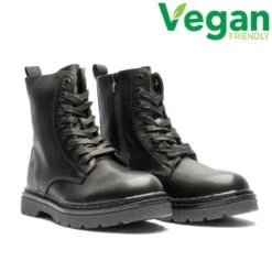 Heavenly Feet Womens Justina 8 Eye Boot - Black