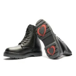 Heavenly Feet Womens Justina 8 Eye Boot - Black -Fashion Shoe Store HeavenlyFeet Justina Black NEW 6 13