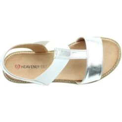 Heavenly Feet Womens Ritz Sandals - Silver -Fashion Shoe Store HeavenlyFeet Ritz Silver 2 6