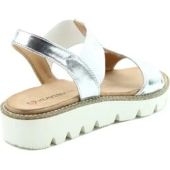 Heavenly Feet Womens Ritz Sandals - Silver -Fashion Shoe Store HeavenlyFeet Ritz Silver 4 6