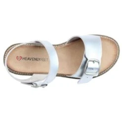 Heavenly Feet Womens Trudy Sandals - Silver -Fashion Shoe Store HeavenlyFeet Trudy Silver 4 6