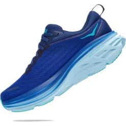 Hoka Mens Bondi 8 Vegan Running Shoes - Bellweather Blue Bluing -Fashion Shoe Store Hoka MBondi8 BBBG 4 8