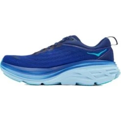 Hoka Mens Bondi 8 Vegan Running Shoes - Bellweather Blue Bluing -Fashion Shoe Store Hoka MBondi8 BBBG 7 8