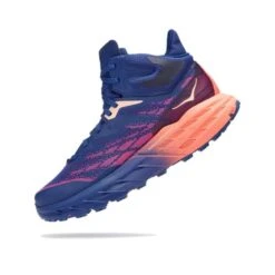 Hoka Womens Speedgoat 5 Mid GTX Waterproof Walking Boots - Bellweather Blue Camelia -Fashion Shoe Store Hoka Speedgoat5MidGTX BBCML 4 15