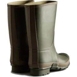 Hunter Mens Gardener Wellington Boots - Dark Olive Clay -Fashion Shoe Store Hunter Gardener DarkOlive 3 6