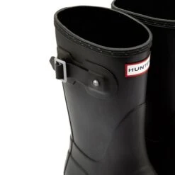 Hunter Womens Original Short Wellies Rain Boots - Black -Fashion Shoe Store Hunter OriginalShort Black 5 6