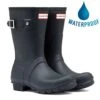 Hunter Mens Original Short Wellies Rain Boots - Navy -Fashion Shoe Store Hunter OriginalShort Navy 2NEW 2