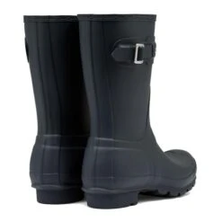 Hunter Womens Original Short Wellies Rain Boots - Navy -Fashion Shoe Store Hunter OriginalShort Navy 3 6