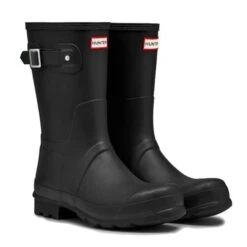 Hunter Mens Original Short Wellies Rain Boots - Black -Fashion Shoe Store Hunter OriginalShortMens Black 2 7
