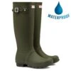 Hunter Mens New Original Tall Wellies Rain Boots - Dark Olive -Fashion Shoe Store Hunter OriginalTall Green 1NEW