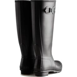 Hunter Womens Original Tall Wide Fit Wellington Boots - Black -Fashion Shoe Store Hunter OriginalTallWide Black 4 13