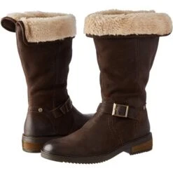 Hush Puppies Womens Bonnie Mid Calf Leather Boots - Brown -Fashion Shoe Store HushPuppies BonnieMid BrownRT 6 8