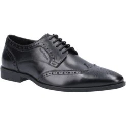 Hush Puppies Mens Elliot Brogue Shoes - Black